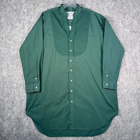 Frank & Eileen Dresses & Skirts - Frank & Eileen TORI Italian Tuxedo Shirtdress Green Cotton S Pockets Oversized